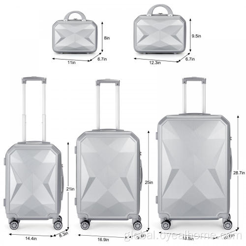 Luggage 5 Piece Set 5 Pieces Rolling Hardshell Luggage Suitcase Set Supplier